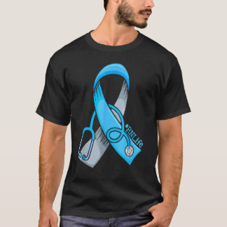 Sjuksköterska Diabetes Medvetenhet Blå Band Sjuksk T Shirt
