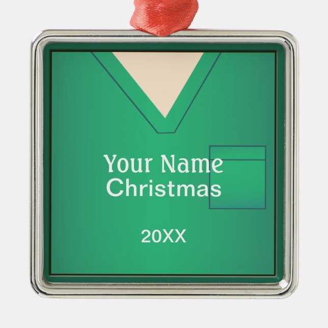 Sjuksköterska Doktor Kläder Jul Premium Ornament 3 (Framsidan)