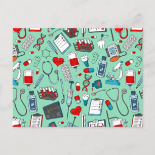 Sjuksköterska, Doktor, medicinsk Professionell Vykort