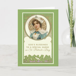 Sjuksköterska Doktors St. Patrick's Day Välsignels Kort