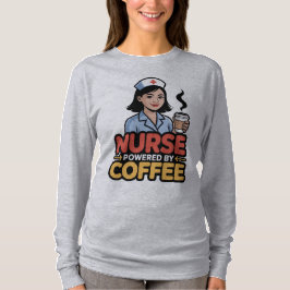 Sjuksköterska driven av kaffe T-shirt