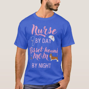 Sjuksköterska efter dag, basset Hound Mamma efter T Shirt