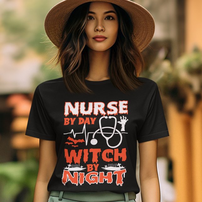 Sjuksköterska efter dagsljakt vid Halloween fest n T Shirt (Skapare uppladdad)