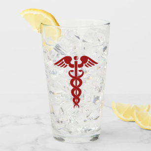 Sjuksköterska eller läkare Caduceus Glaskopp
