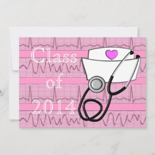 Sjuksköterska Examen Fest Inbjudningar EKG papper