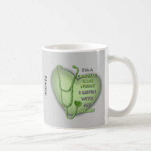 Sjuksköterska för grönt hjärta hjärtsjukvård kaffemugg