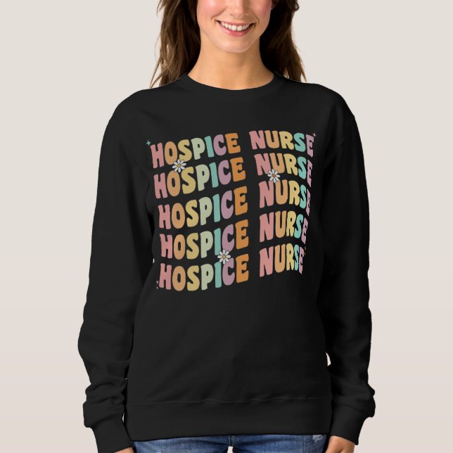 Sjuksköterska för kvinnor, Retro Groovy Hospi T Shirt (Framsida)