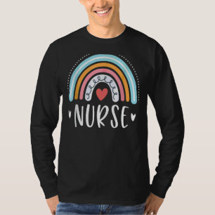 Sjuksköterska för kvinnor som ammar regnbåge Vecka T Shirt