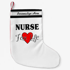 Sjuksköterska för livsjukvårdhelgdagar liten julstrumpa