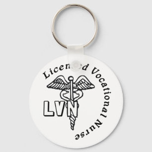 SJUKSKÖTERSKA FÖR LOGOTYP FÖR CADUCEUS LVN NYCKELRING