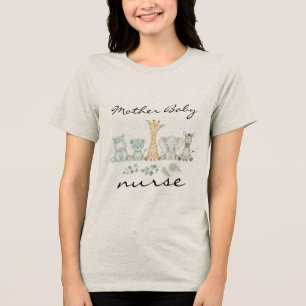 Sjuksköterska för mamma och baby Safari Djur för b T Shirt