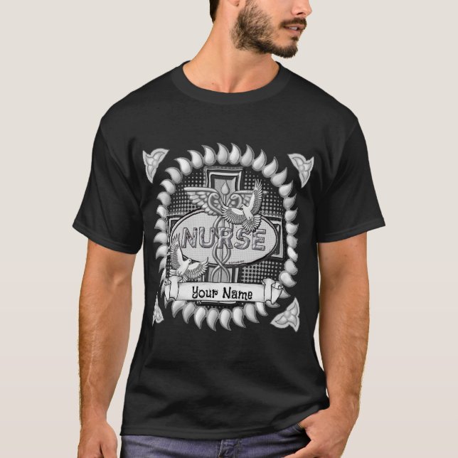 Sjuksköterska för ovala duvor t shirt (Framsida)
