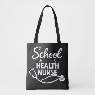 Sjuksköterska för skolhälsovård Totebag med EKG & Tygkasse