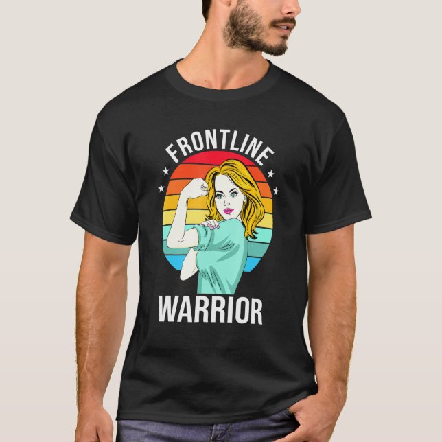 Sjuksköterska Frontline Warrior Proud Cna Healthca T Shirt (Framsida)