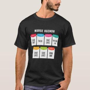 Sjuksköterska: Funny Nurse Agenda RN Medicine Medi T Shirt