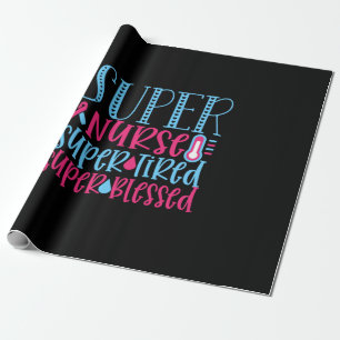 Sjuksköterska Gåva Super Sjuksköterska Super Trö Presentpapper