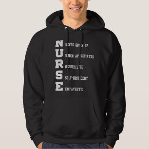 Sjuksköterska Ge aldrig upp under uppskattad Hoodie