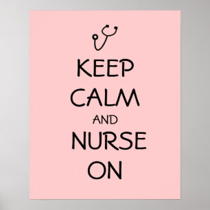 Sjuksköterska Gift Stethoscope Behålla Lugn och sj Poster