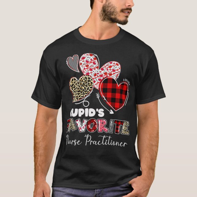 Sjuksköterska Gift Valentine Cupid's Favorite T Shirt (Framsida)