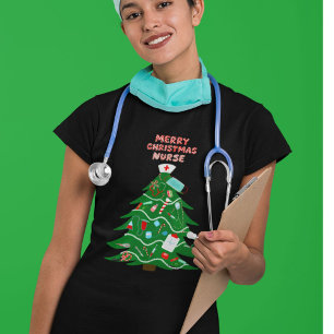 Sjuksköterska God Jul Gran T Shirt
