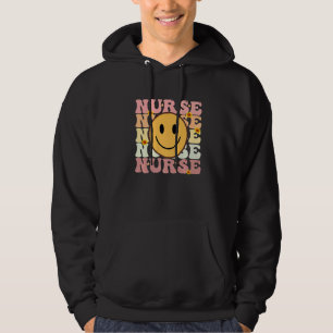 Sjuksköterska Groovy Retro Hippie Hoodie
