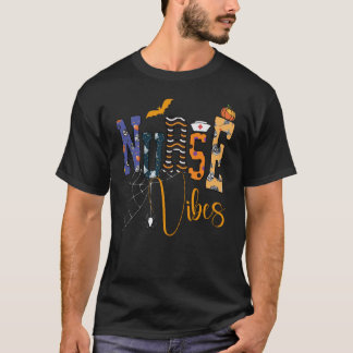 Sjuksköterska Halloween Spindel Söt Hälsovårdare M T Shirt