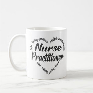 Sjuksköterska Heart Ord Cloud Kaffemugg