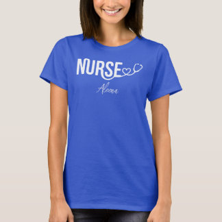 Sjuksköterska Hjärt Stetoskop Minimalistisk Sjukvå T Shirt