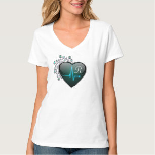 Sjuksköterska i EKG hjärtjuvel T Shirt