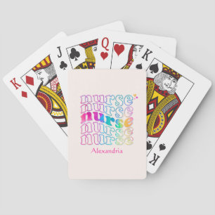 "Sjuksköterska" i Eleganten Rainbow Färg Casinokort