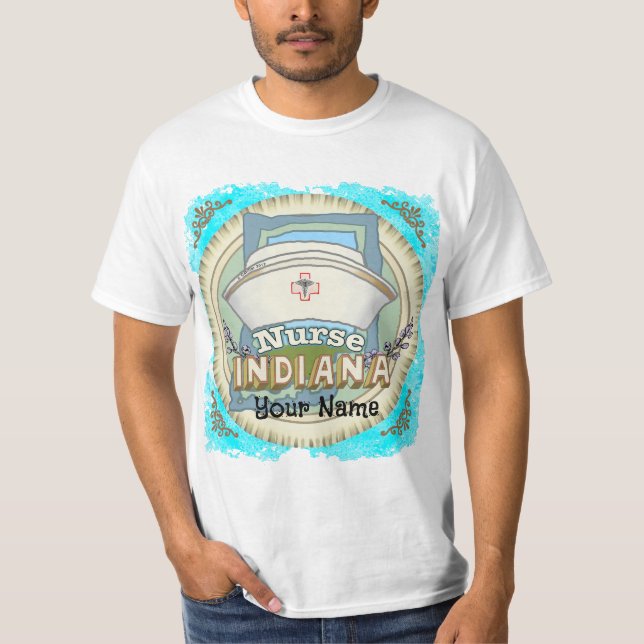 Sjuksköterska i Indiana T Shirt (Framsida)