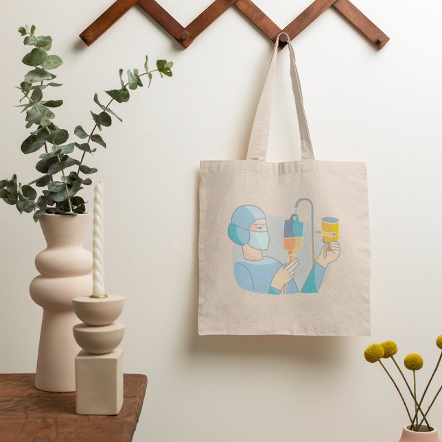 Sjuksköterska i krubbar Tote Bag Tygkasse (Skapare uppladdad)
