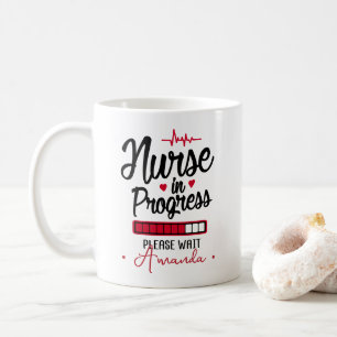 Sjuksköterska i Personlig Namn Nurse Kaffemugg