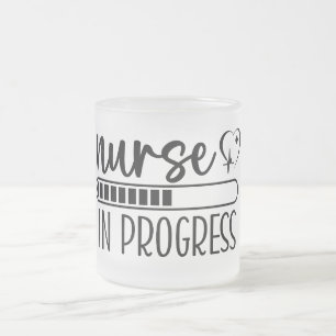 Sjuksköterska i Progress Frosted Glass Mugg
