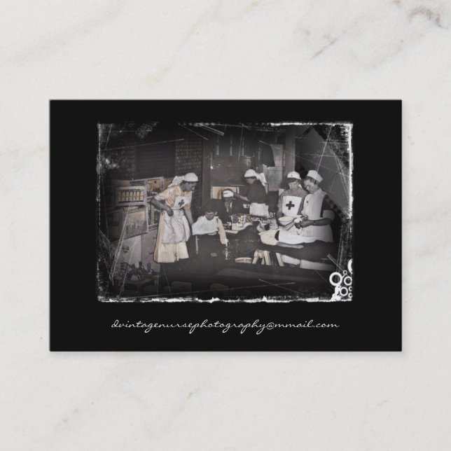 Sjuksköterska i sårade WWI Visitkort (Framsida)