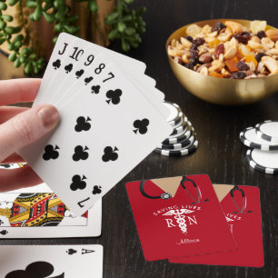 Sjuksköterska i Student, övre, rödfärgade Personli Casinokort