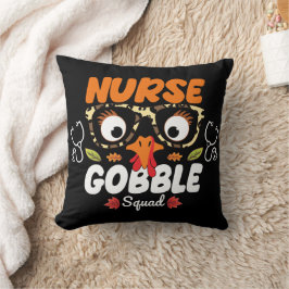 Sjuksköterska i Turkiet, gobble Squad Thanksgiving Kudde