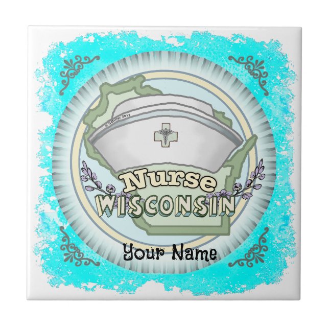 Sjuksköterska i Wisconsin Kakelplatta (Framsidan)