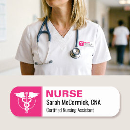 Sjuksköterska ID Namnskylt Anpassad Färg Logotyp A Namnbricka