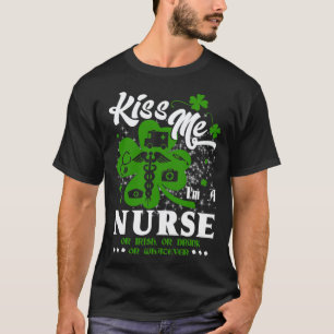Sjuksköterska irländsk St Patrick s Day Kyss mig j T Shirt