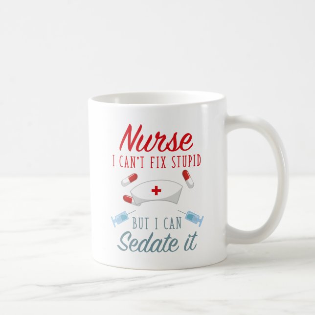Sjuksköterska jag kan inte laga stupid men jag kan kaffemugg (Höger)