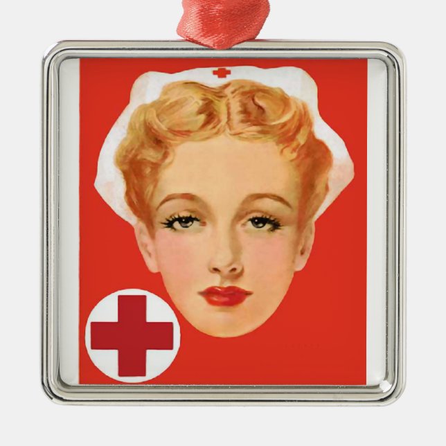 Sjuksköterska Julgransprydnad Metall (Framsidan)