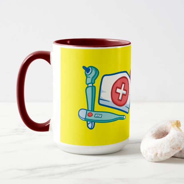 Sjuksköterska Kärlek Liv Mugg (Med munk)