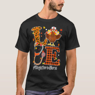 Sjuksköterska Kärlek Rn Liv Stetoskop Turkiet Tack T Shirt