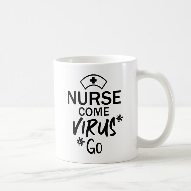 Sjuksköterska Kom Virus Go Kaffemugg (Höger)
