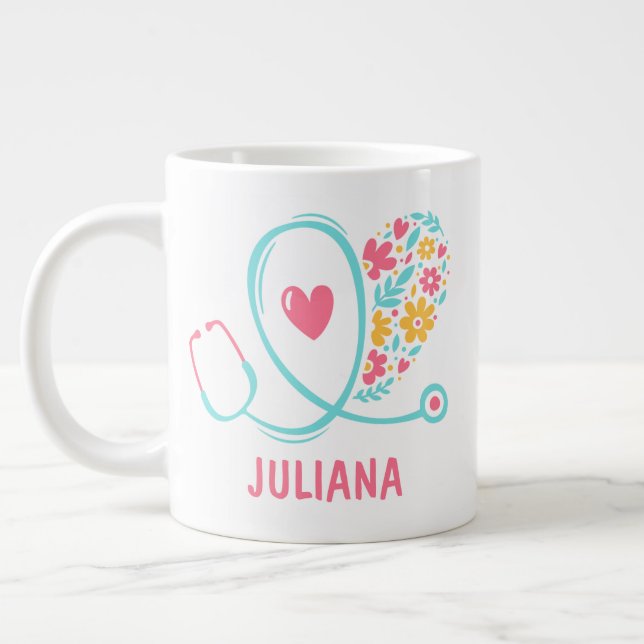 Sjuksköterska / Läkare / CNA / RNA Jumbo Mugg (Vänster)