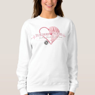 Sjuksköterska Lärare Hjärta Hjärna Linjekonst T Shirt