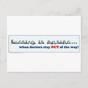 Sjuksköterska - låt mig göra mitt jobb vykort