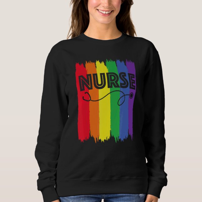 Sjuksköterska Lgbt Rainbow Registered Nursing Rn G T Shirt (Framsida)