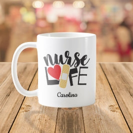 Sjuksköterska Life Bandage Heart Sjuksköterskeskol Kaffemugg